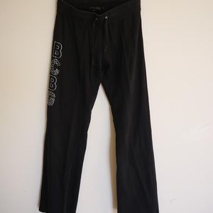 BCBGMAXAzria rhinestone black sweatpants